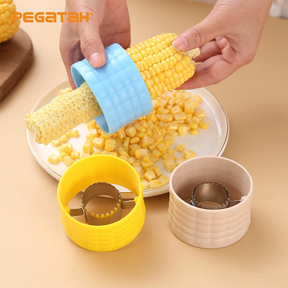 

Kitchen Corn Stripper Peeler Cob Cutter Thresher Corn Stripper Fruit Vegetable Tools Cooking Gadgets Accessories Cob Remover