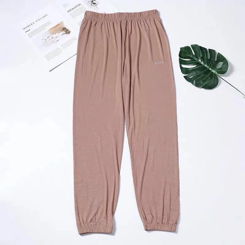 New Women Pantalones Spring Summer Modal Printed Letter House Pants Korean Casual Pajamas Pant Ladie's Sleepwear Trousers