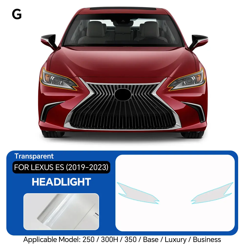 

Для Lexus ES 250 300H 350 2019-2023 PPF ТПУ прозрачная защитная пленка для фар автомобиля PPF предварительно вырезанные аксессуары прозрачные