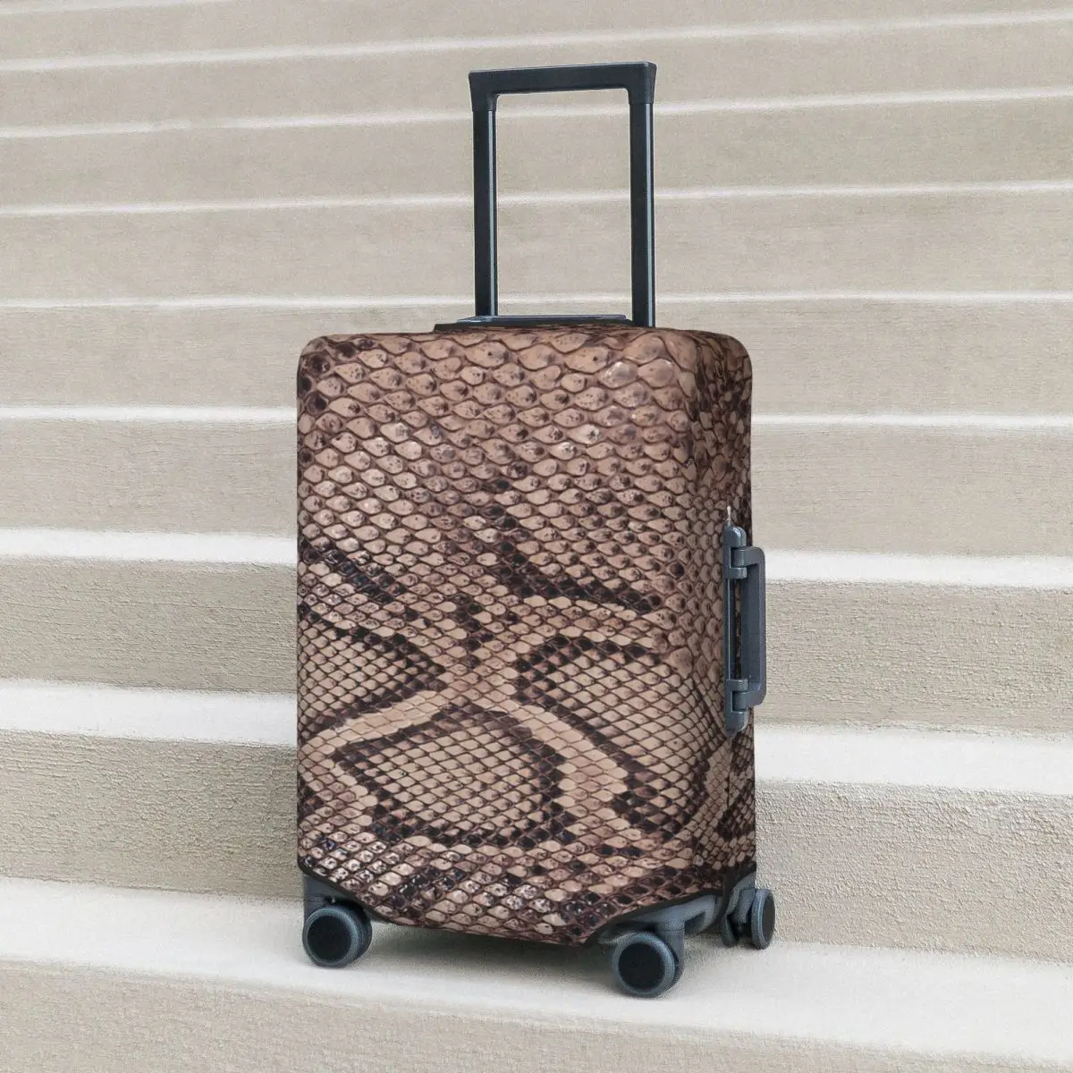 

Brown Snakeskin Suitcase Cover Animal Print Flight Business Practical Luggage Supplies Protection