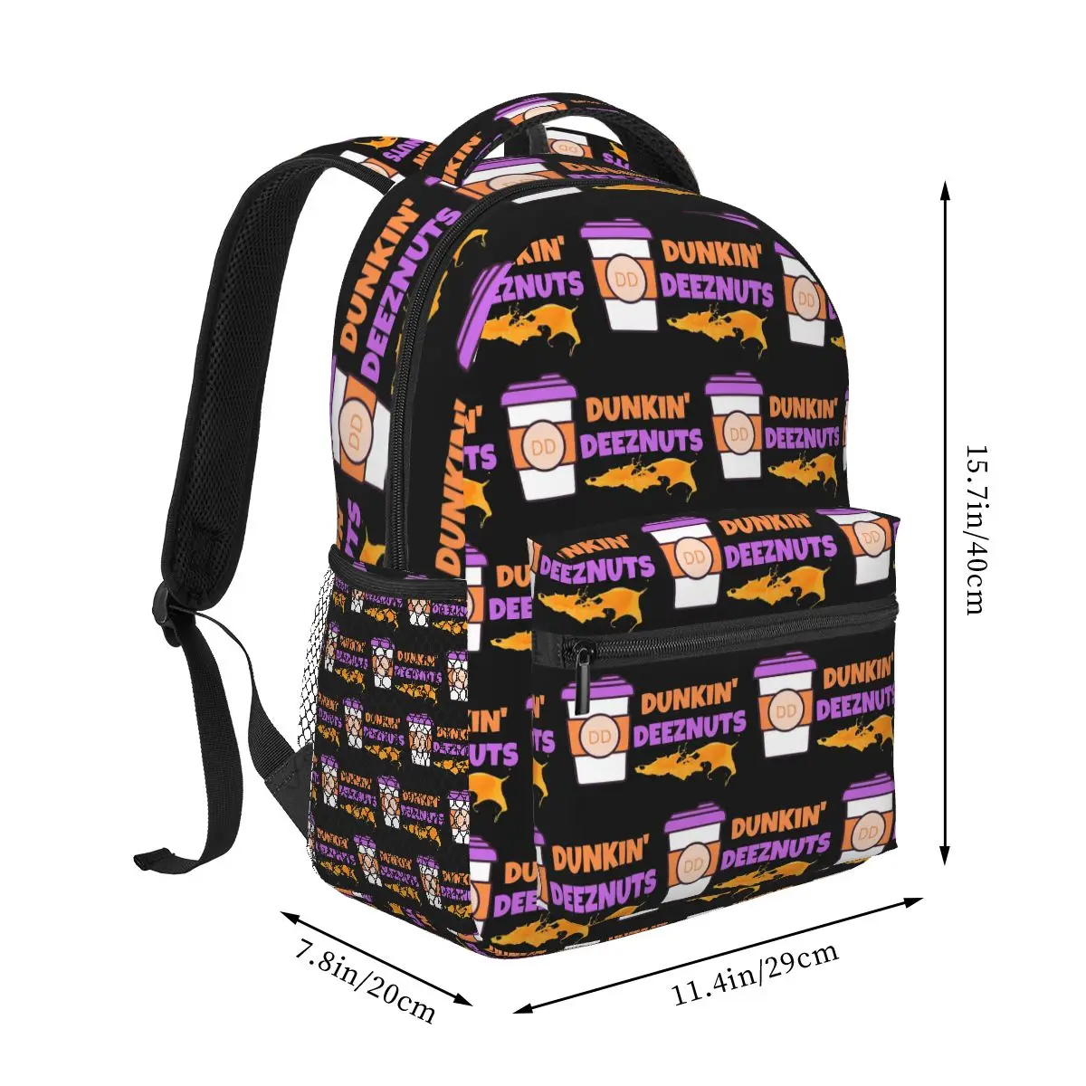 Фото Рюкзак Dunkin' Deeznuts, горячая распродажа, вместительный рюкзак для детей, школьная сумка, сумки на плечо для мужчин и женщин №2