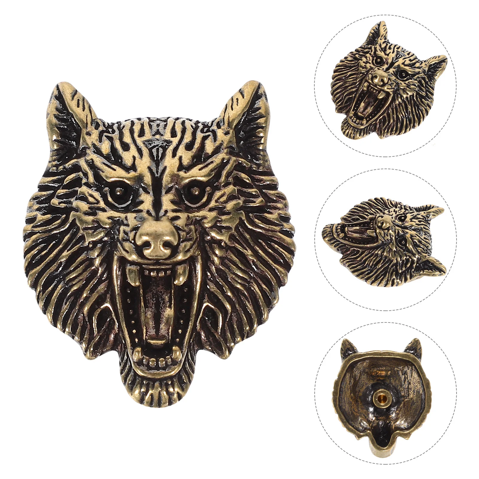 2 шт. глиняное офисное ожерелье аксессуары голова волка кончо латунь украшение