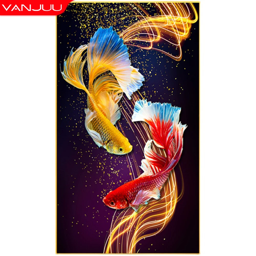 5D алмазная живопись пейзаж карп полная Алмазная мозаика сделай сам наборы для