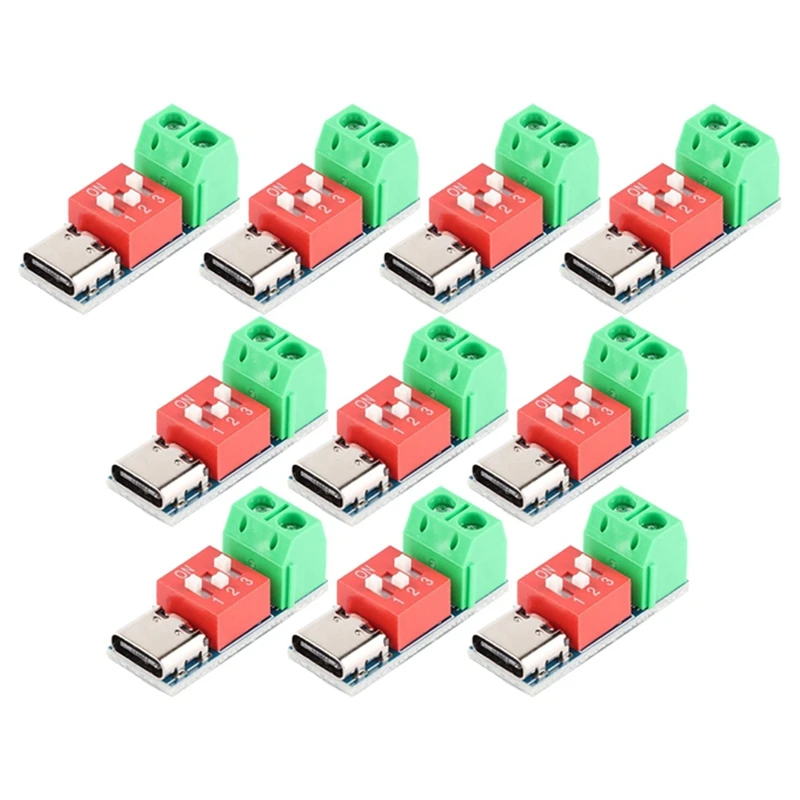 10 шт. Type-C PD QC триггер 5 В-20 В постоянного тока регулируемое напряжение модуль