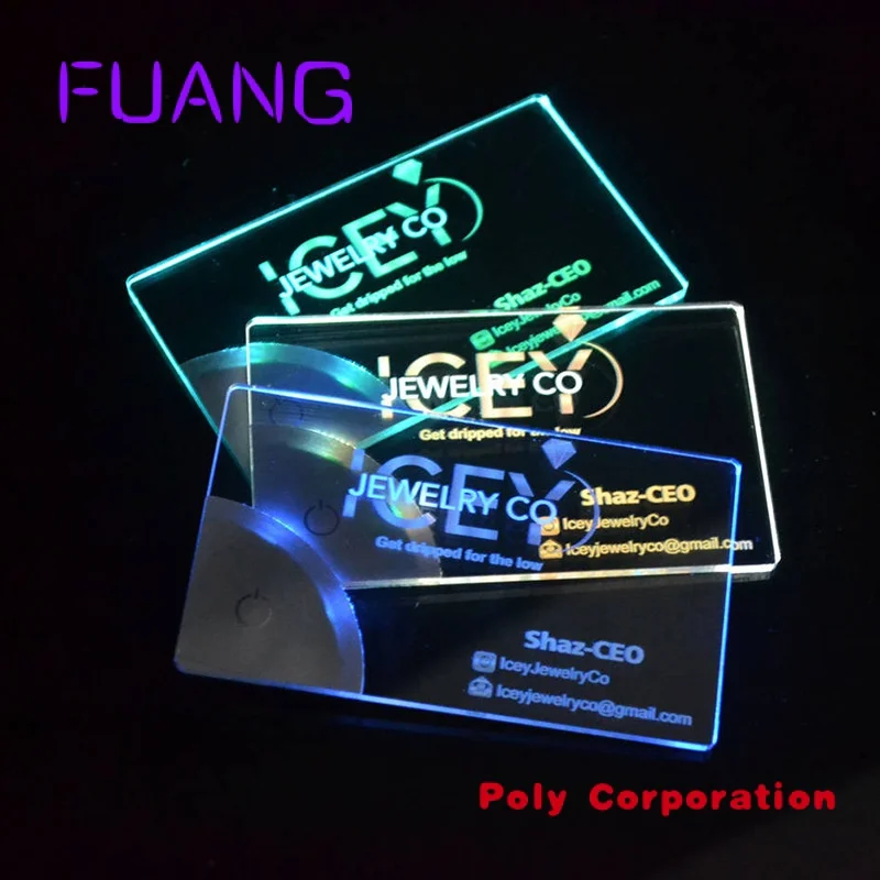 7 Unique Glow Invitations Led Business Card Luxury Design Business Cards Custom Holographic Glowing Light Nfc Business Cards