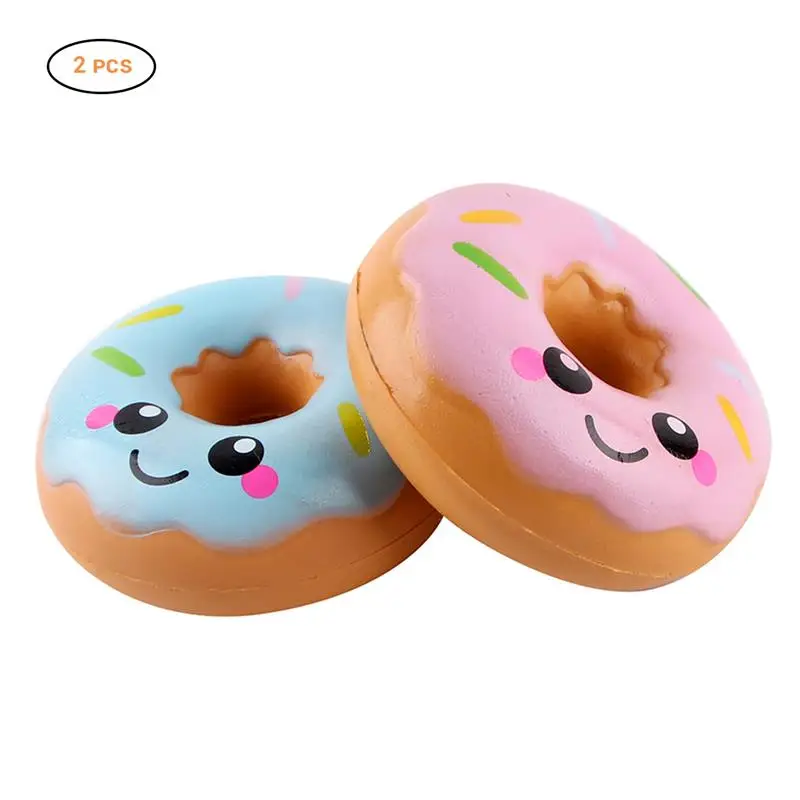 

2pcs Realistic Artificial Donuts Toy Antistress Squishy Donuts Scented Fake Donuts Slow Rebound Food Desserts Decoration Toys
