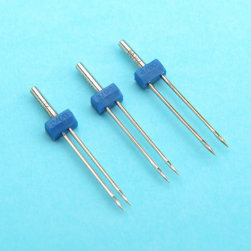 

3PCS Sewing Machine Twin Needles Multifunctional Double Head Sewing Machine Needle 2/3/4mm Sewing Machine Needle Feet