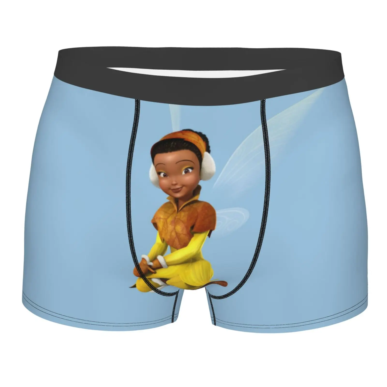 

Light Fairy Mens Underwear Male Underpants Boys Underwear Cartoon Film Double Sides Printed Soft Breathable Machine Wash Boxer