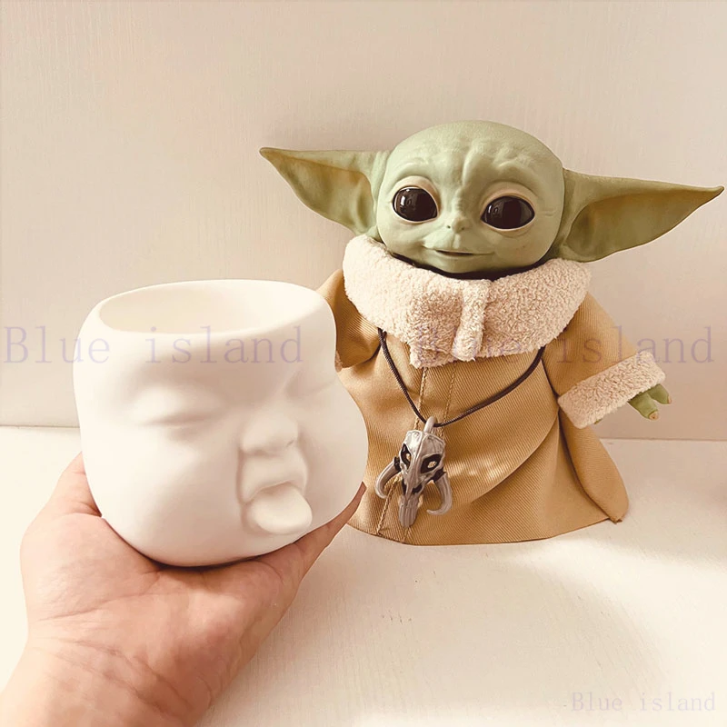 

Flower Pot Silicone Mold Concrete Creative Cute Baby Expression Design Clay Plaster Jesmonite Ceramic Container Making DIY Tools