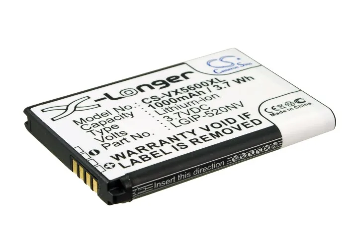 

1000mAh SBPL0099202 SBPL0102702 LGIP-520NV-2 LGIP-520NV Аккумулятор для Verizon Revere UN150 Envoy Extravert