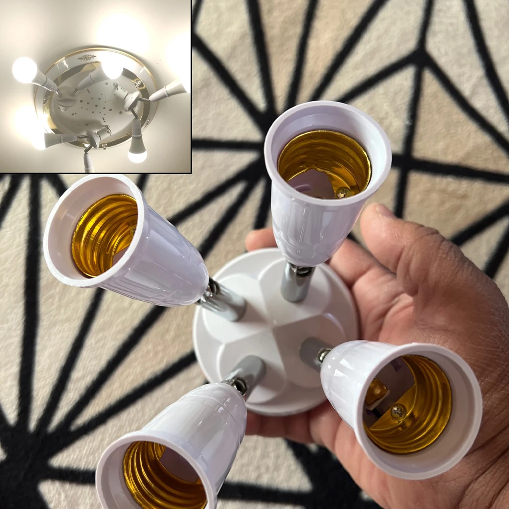 

E27 сплиттер Регулируемая лампа гнездо конвертер светильник улучшение адаптер многоразовый портативный держатель для дома и офиса