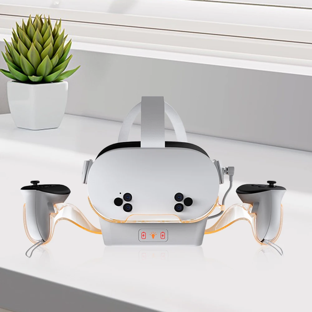 Подставка для зарядки гарнитуры VR держатель контроллера с 2 перезаряжаемыми
