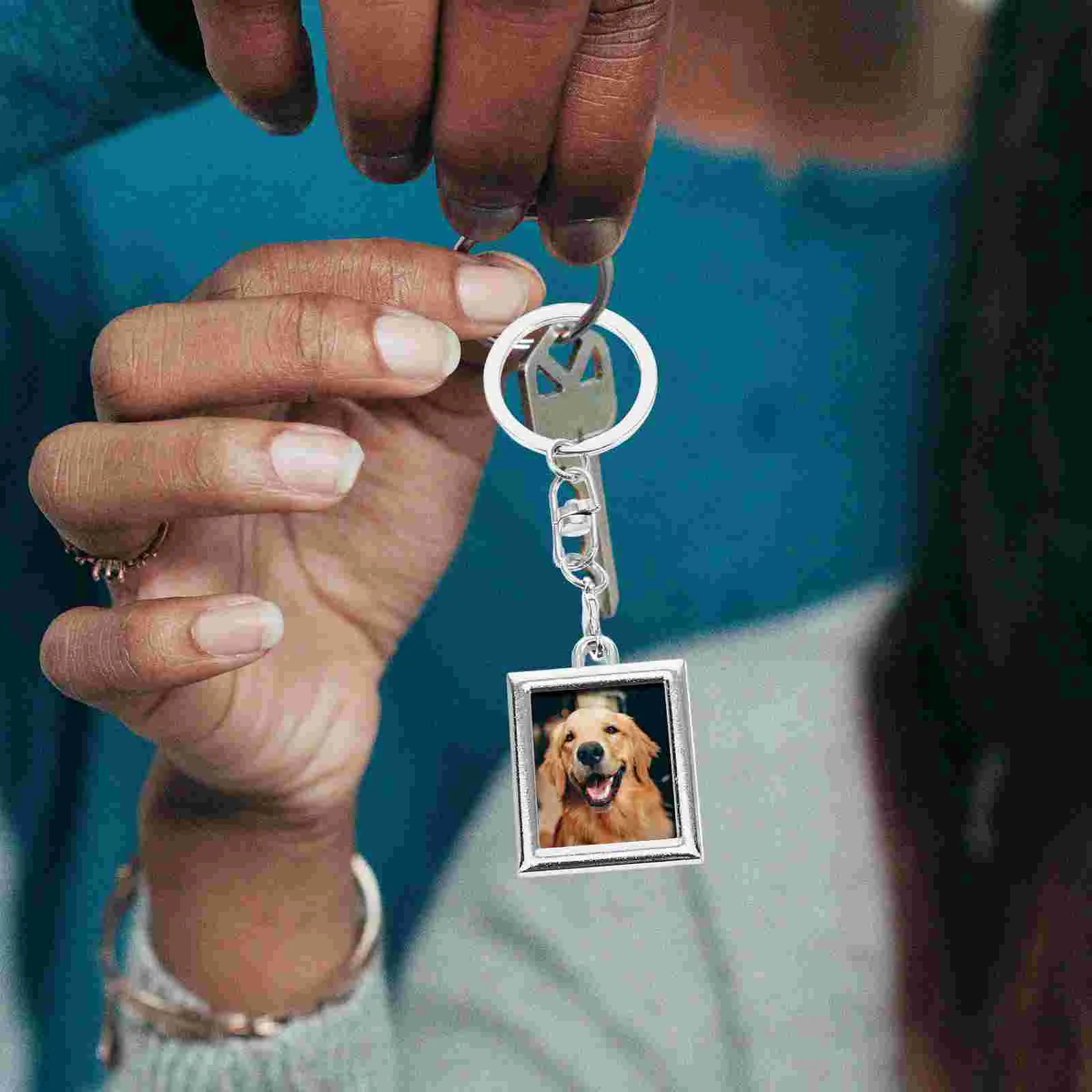 6 шт. модная мини-рамка для фото металлические брелки брелоки брелок подарок пары