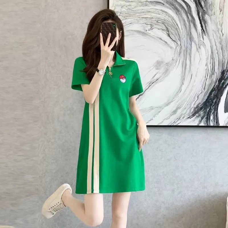 

Autumn New Golf Ladies Casual Green Dress Windbreak Sports Skirt Golf Clothing Ladies Golf Sweater Women's Golf Wear Horse