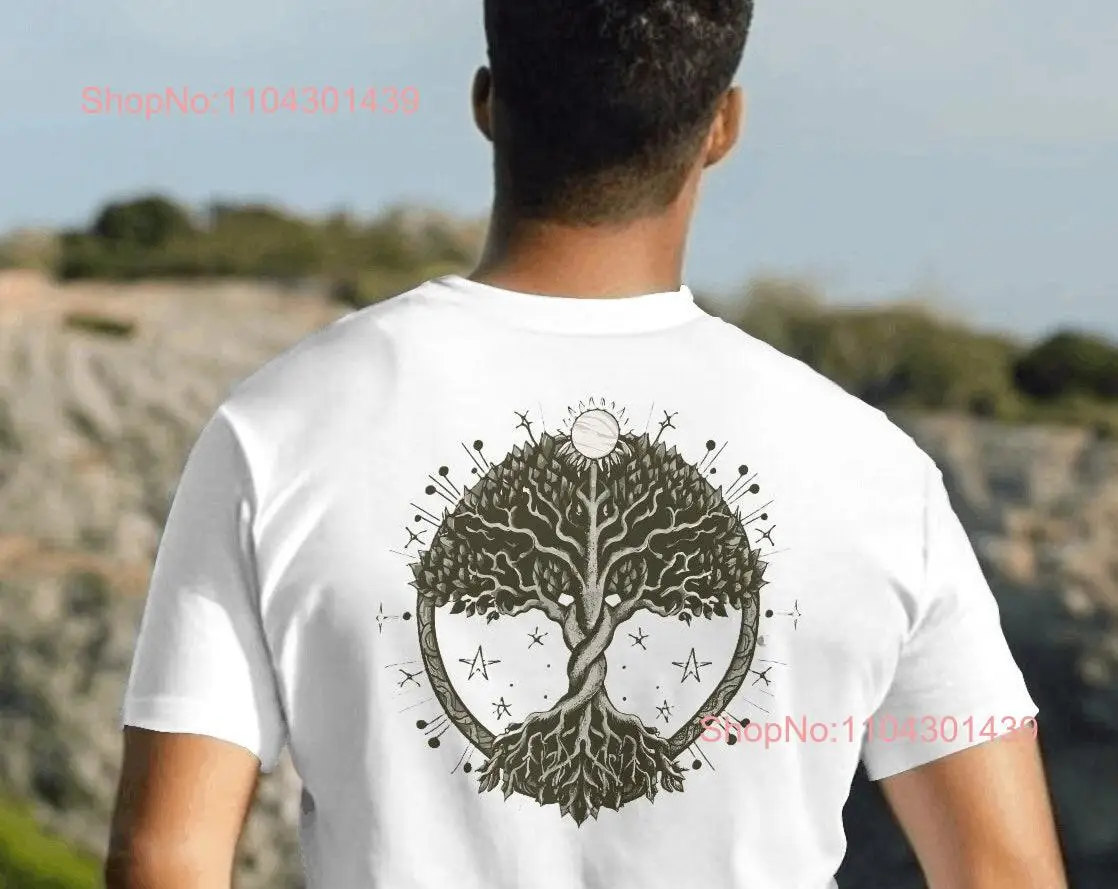 Футболка Древо жизни Naturelover Plants GifT PrinT Хлопок Комфорт Черно-Белый Фестиваль с