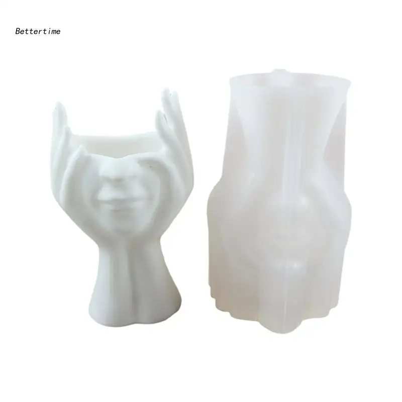 

B36D декоративные цветочные горшки, силиконовая форма, ваза с человеческим телом, искусственная эпоксидная смола, форма, симпатичный держатель для ручек, форма, украшение для стола
