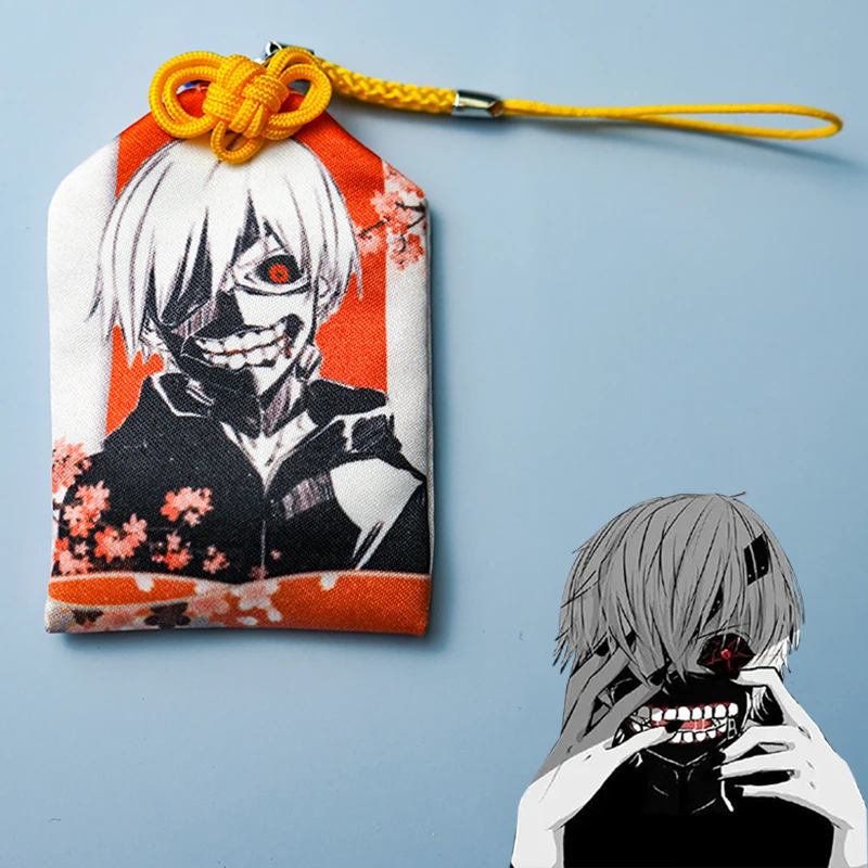 

Anime Tokyo Ghoul Amulet KeychainCosplay Kaneki Ken Talisman Churinga Car Bag Keyring Fortune Omamori Pendant Good Luck Gifts