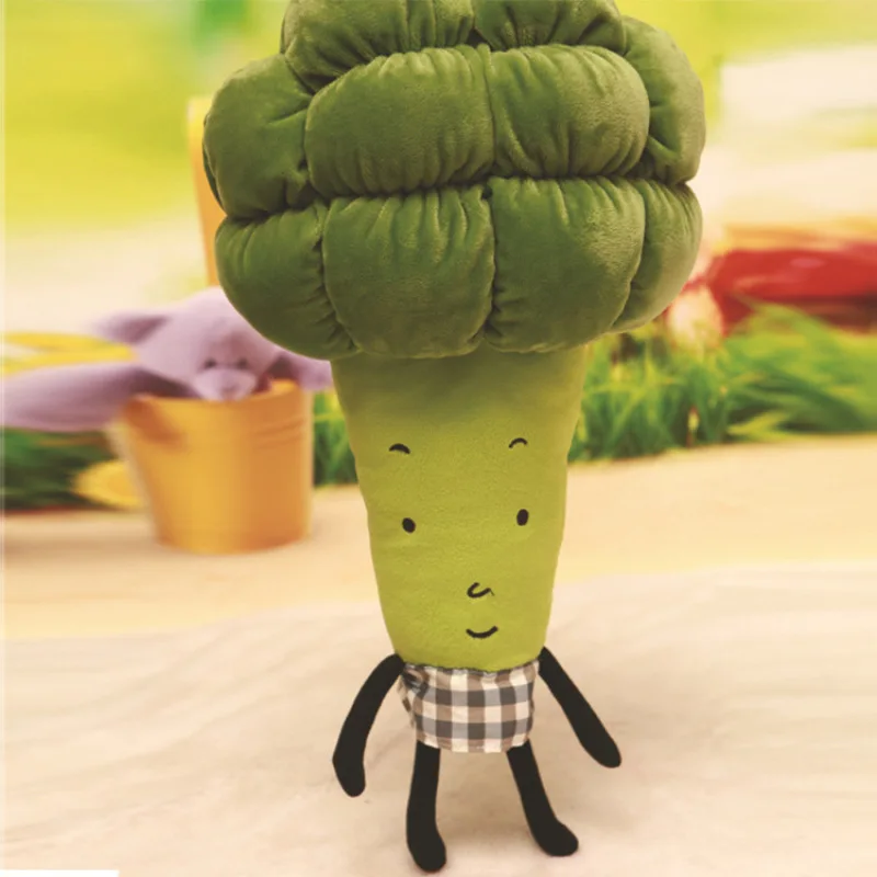 

Брокколи плюшевые Пледы Подушки игрушки Kawaii овощей Окно Дисплей PP наполнение спальня Hogar Y Decoracion детей подарки на день рождения