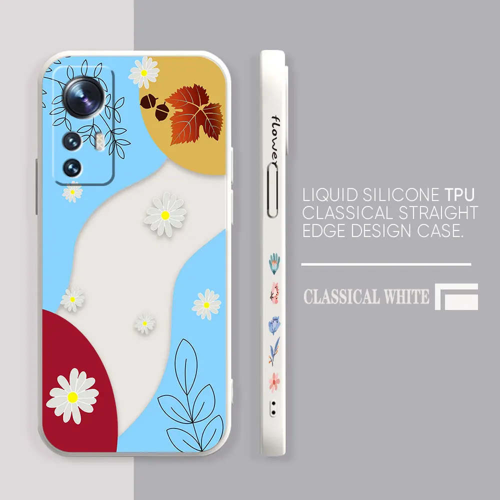 Case For Xiaomi 13 12 12T 12S 11 11T 10 10S 9 8 Pro Ultra Lite Colour Case Cover Funda Cqoue Shell Capa Summer Ice Cream Flowers