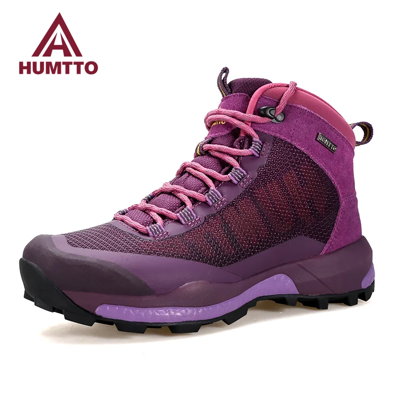 HUMTTO Waterproof Hiking Ankle Boots for Women New Winter Designer Climbing Woman Sneakers Sport Trekking Walking Womens Shoes