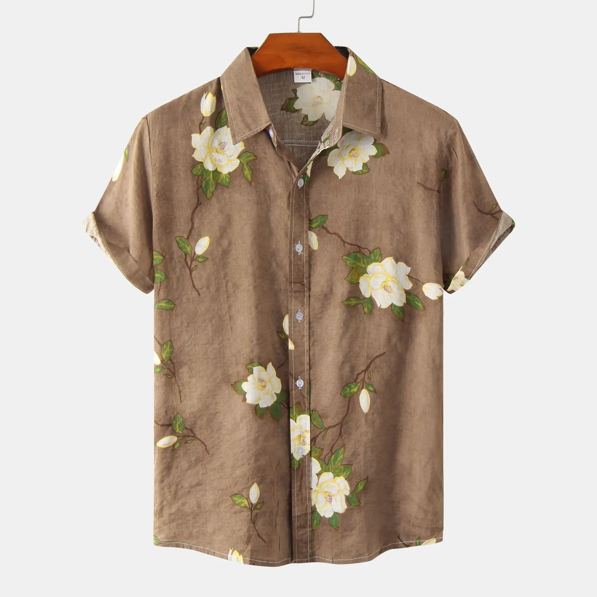 Men'S Shirt Floral 3d Print Undies Hawaiian Shirts Casual Short Sleeved Oversized Blouse Streetwear Tees Top Summer Men Clothing