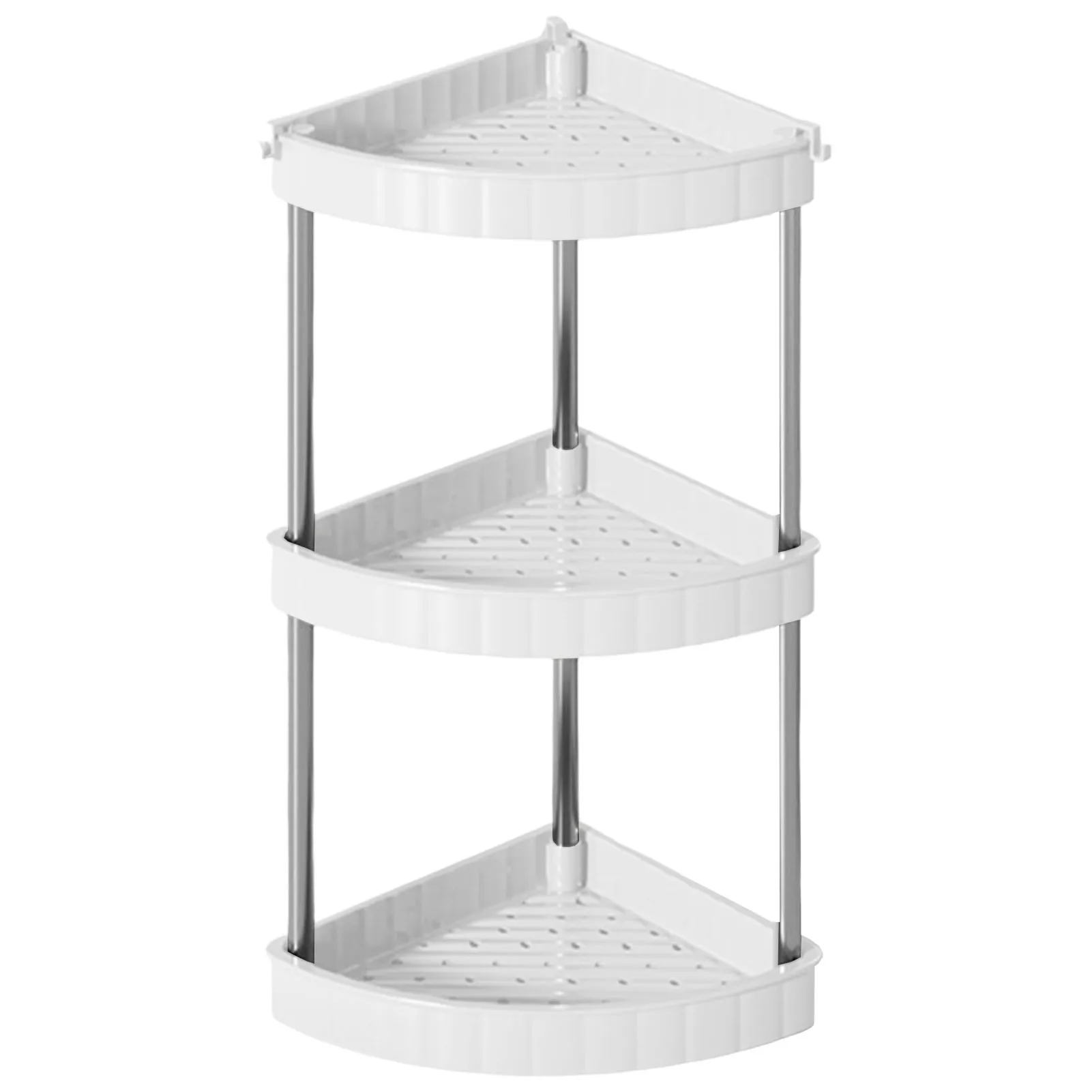 

3 Tier Desktop Kitchen Spice Shelf Space Saving Spice Rack Organizer with Hooks for Condiments Spices Bottles