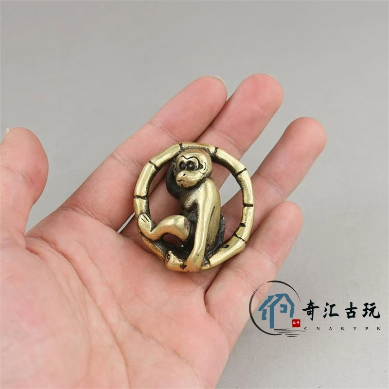 

Бронзовая подвеска в виде обезьяны с ручкой, медная подвеска в виде обезьяны, антикварная медная подвеска в виде микроавтомобиля, медная по...