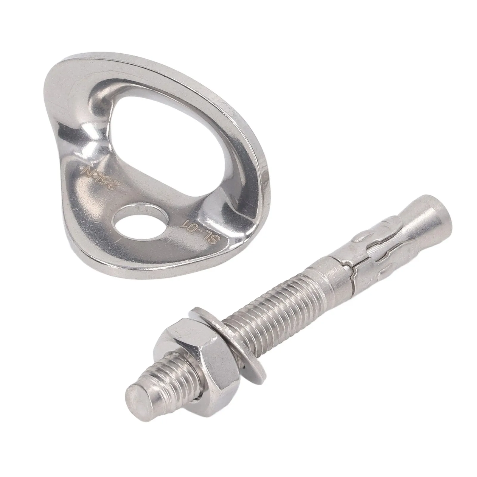 ZK40 3Pair Rock Climbing Bolt Hanger Stainless Steel Anchor for Belay Rescue Rigging Device