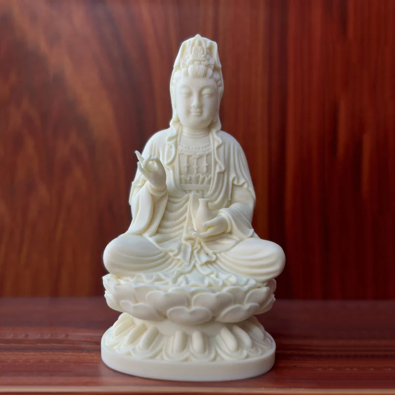 Shang Hai Jing резная ваза цвета слоновой кости с гайками для святой воды Гуаньинь