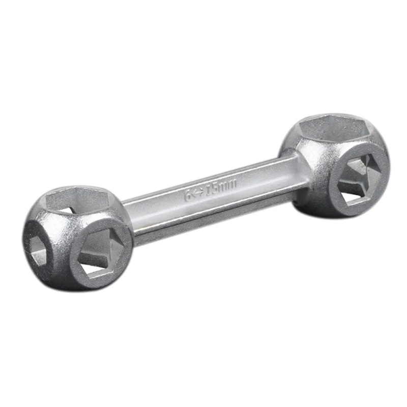 

Repair Tool Bone Type Wrench Spanner with 10 Holes 6-15mm Spanner Dropship
