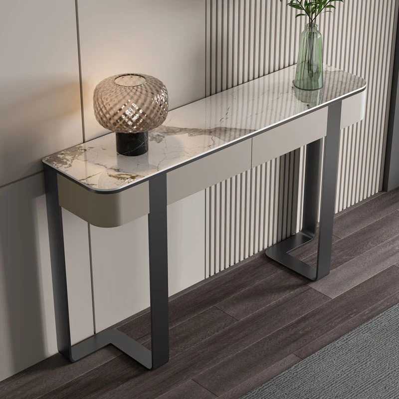 

Aesthetic Nordic Side Table Round Luxury Modern Storage Cabinet Display White Muebles Recibidores De Entrada Home Furniture