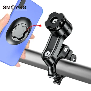 smoyng quick mount motorcycle bicycle phone holder stand adjustable support moto bike handlebar mirro bracket for xiaomi iphone free global shipping