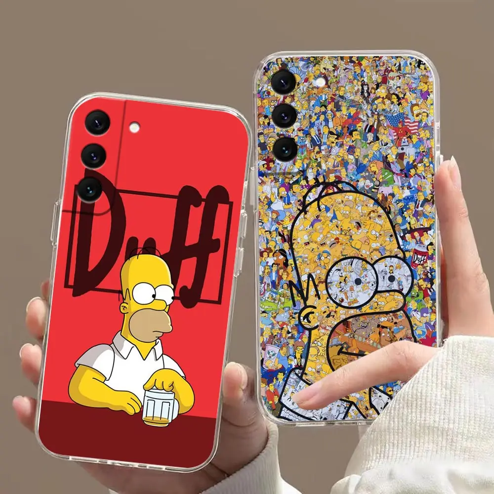 

Anime Cool The S-Simpsons Transparent Case For Samsung S21 FE Note 20 S22 S23 S9 S10 4G Lite S10e S20 Plus Ultra 5G Case Capa