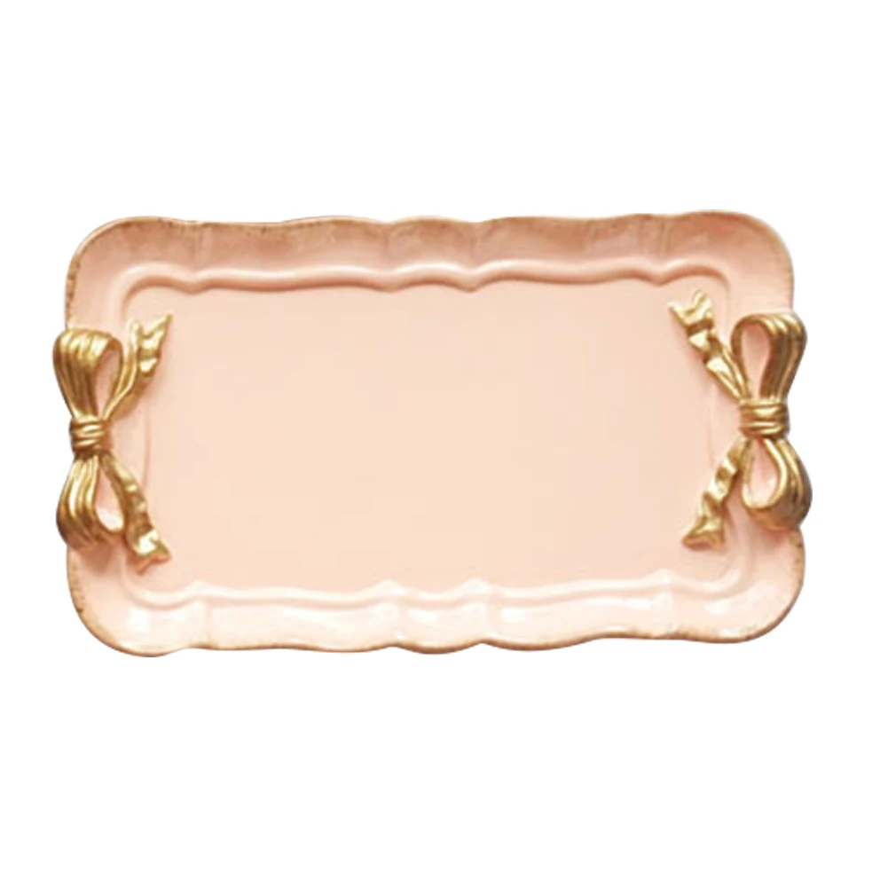 

Serving Trays Decorative Serving Platter For Party Rectangle Resin Organizer Tray For Jewelry Perfumes Elegant Food Plates For