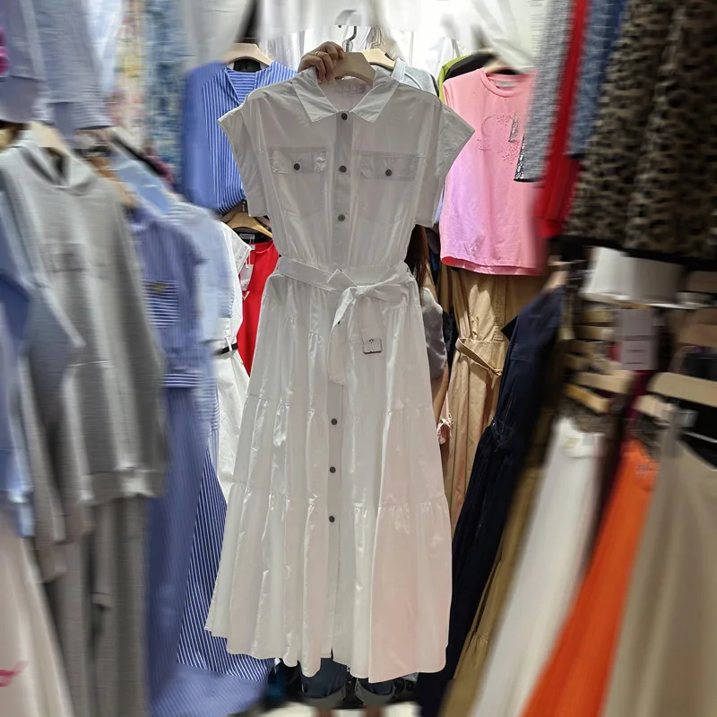 [ZOCI] Осень 2024 новое Австралийское нишевое платье без рукавов с отворотом и