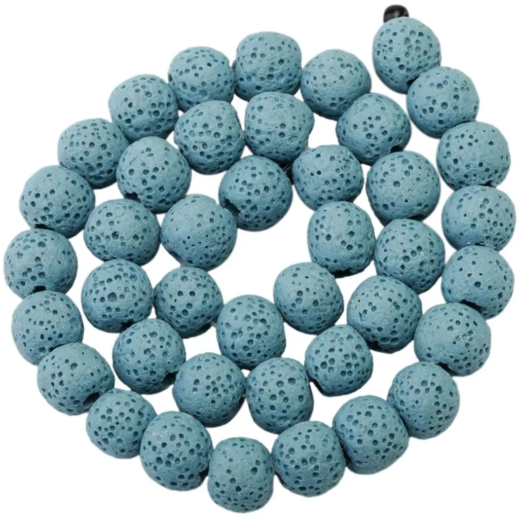 

TUMBEELLUWA 10 мм лавовые камни круглые свободные разделительные бусины для изготовления ювелирных изделий DIY ожерелье браслет аксессуары