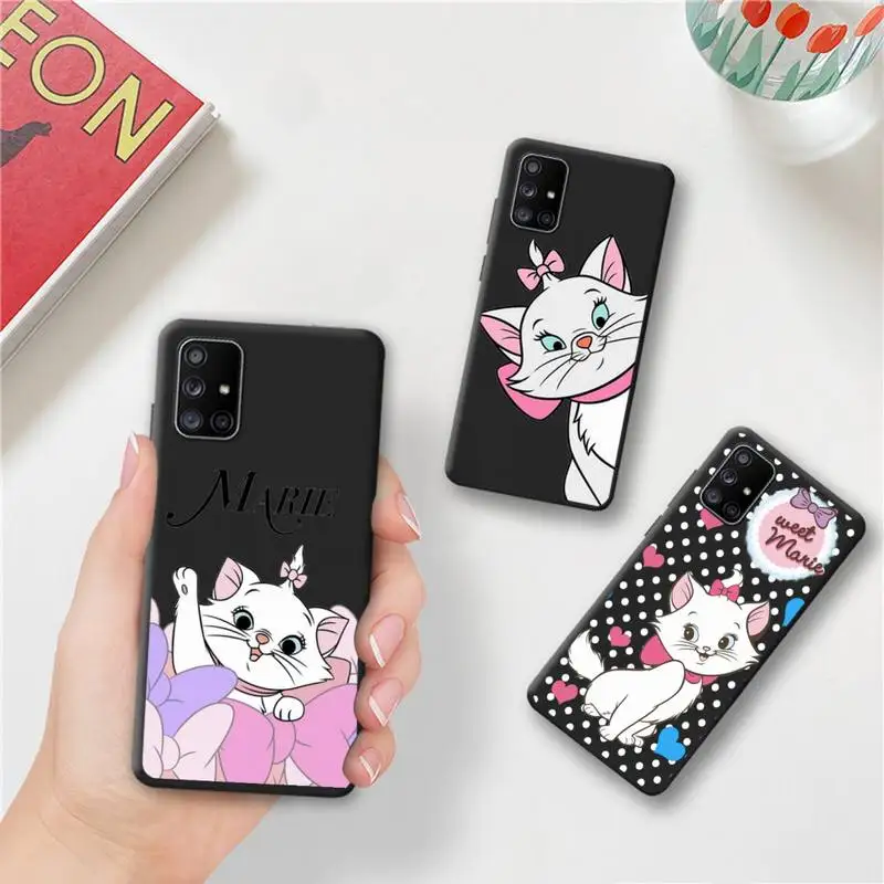 

Disney Funny Marie Cat Phone Case For Samsung Galaxy A52 A21S A02S A12 A31 A81 A10 A30 A32 A50 A80 A71 A51 5G