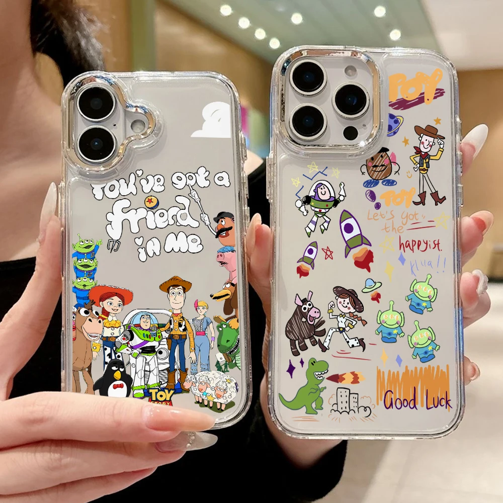 Фото Новый чехол для телефона Ins Toy Storys для Xiaomi Redmi Note 15 14 13 12 11 10 Pro Plus 14C 13C 12C 10C 4G 5G, роскошный прозрачный чехол №2