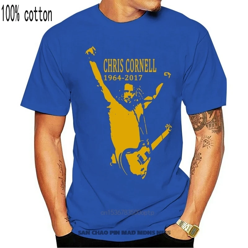 

Chris Cornell T-shirt For Men Dropshipping Summer Short Sleeve Cotton Plus Size Custom Team Tee 4XL 5XL 6XL