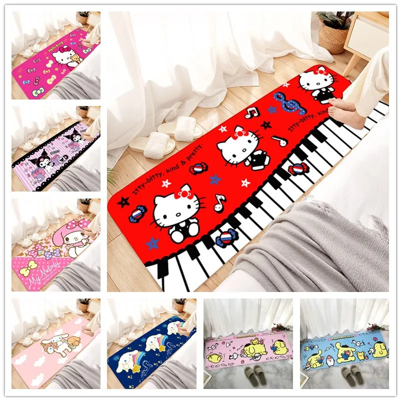 

Sanrio Kuromi Cinnamorol прямоугольный аниме Kawaii напольный коврик с принтом Hello Kitty вход ванная комната впитывающий нескользящий дверной коврик