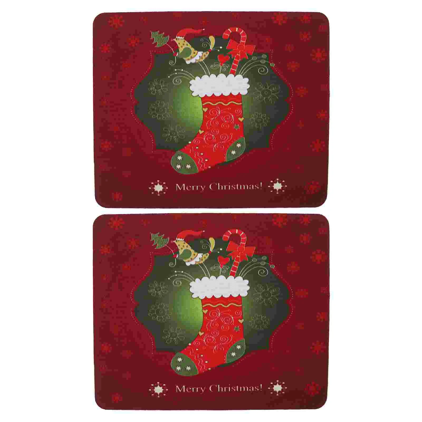 

2pcs Non-slip Office Christmas Rubber Home Desktop Pad Mat Gaming Pad