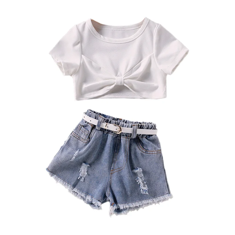

Summer Girls Clothing Sets 2-6 Years Casual Girls Suit Kids Clothing Top Short Pants Fashoin Outfit for Baby Girls Clothes
