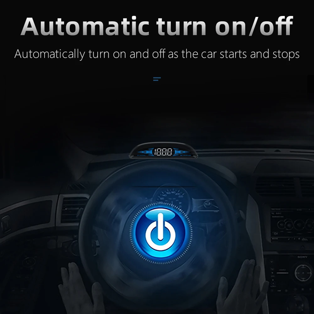 Универсальный автомобильный GPS-дисплей HUD цифровой спидометр с умными часами