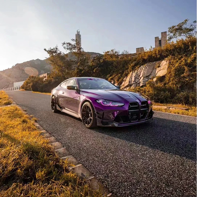 Для BMW 4 серии M3 M4 i4 2020-2023 G22 G23 G26 G80 G82 лимонно-желтый модуль DRL красно-фиолетовые