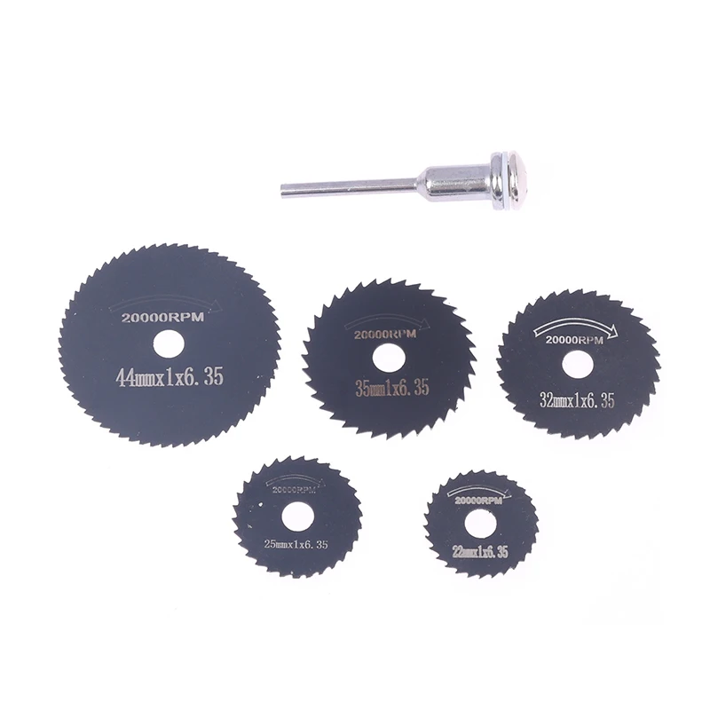 

Мини-диск для циркулярной пилы из быстрорежущей стали, 6 шт., вращающийся сверлильный инструмент, аксессуары для дерева, пластика и алюминия
