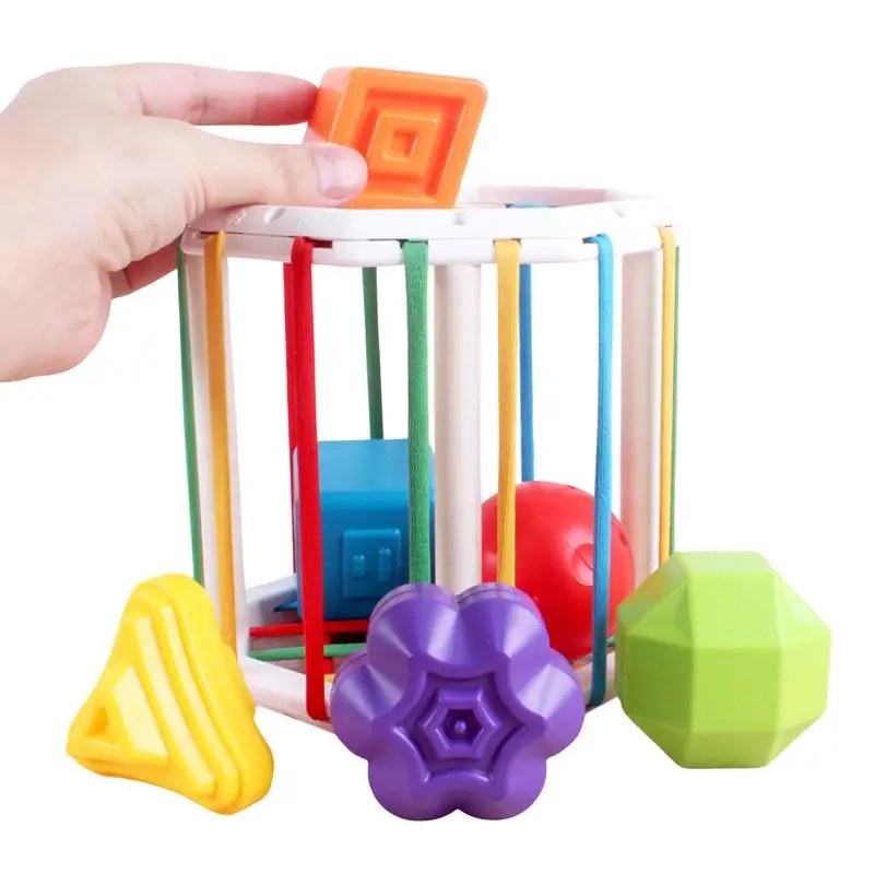 

Baby Shape Sorting Toy Colorful Cube And 6 Pcs Multi-Sensory Shape Octagon Cubes 6 Pieces Multisensory Shape Toys 1-2 Years Old