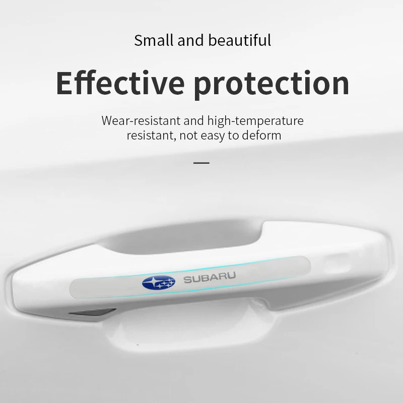 

4pcs Car Stickers Transparent Car Door Mirror Edge Bumper Strip For Subaru XV BRZ Forester 2021 2022 Legacy Outback Accessories