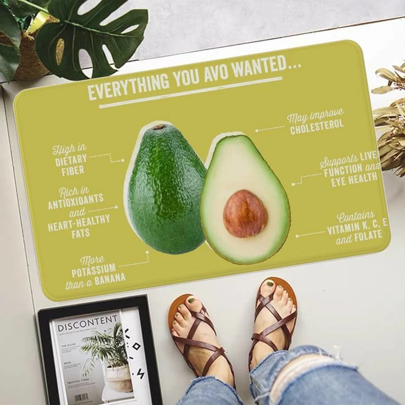 

Hallway Bedroom Bathroom Carpet Doormat Flannel Soft Rug Floor Mats Cartoon Decoration Avocado Area Rugs Room Carpets Prayer Rug