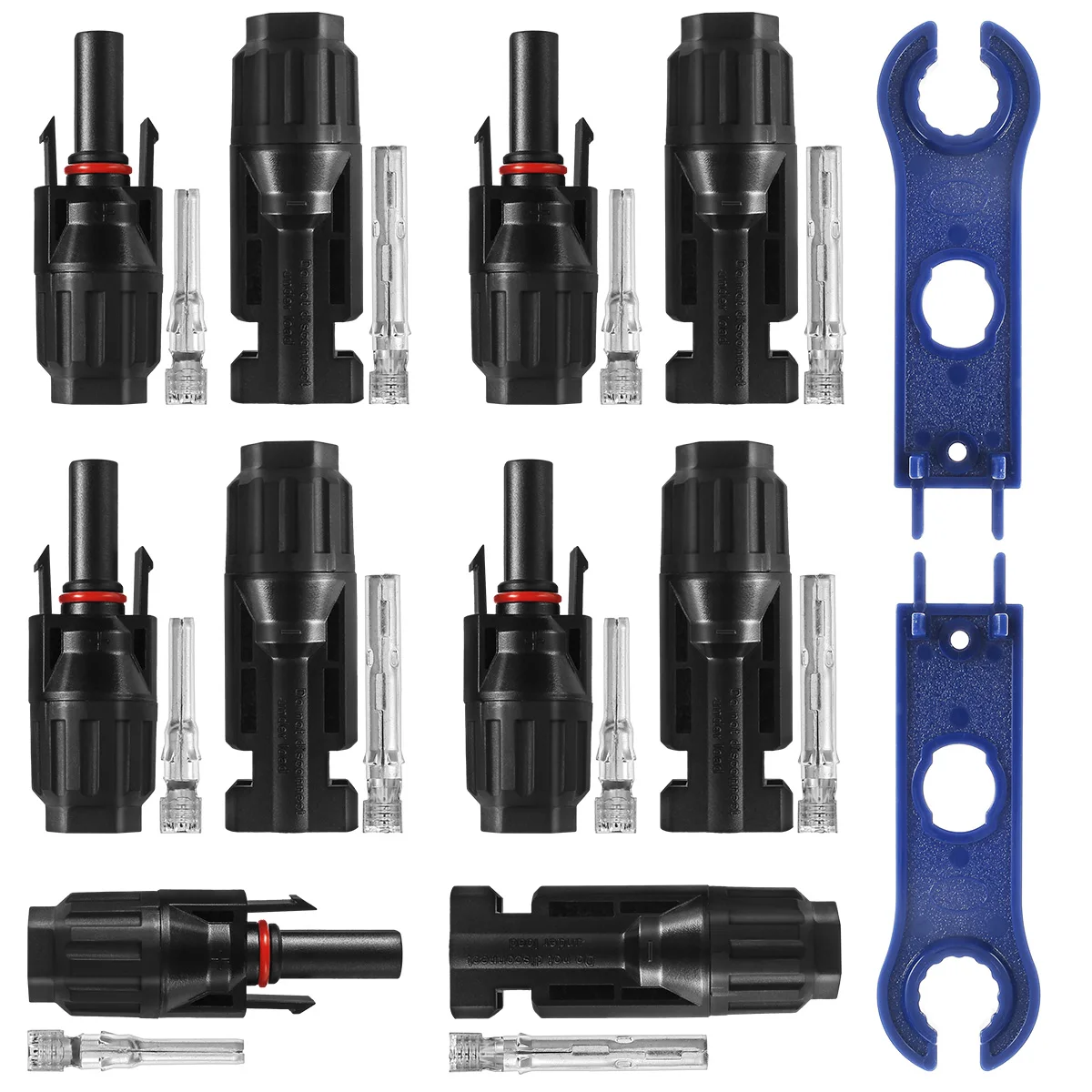 

5 Pairs Male And Female Solar Panel Connector IP67 Used For Solar Cable Applicable Single Core Cable Cross Section 1.5mm² - 6mm²