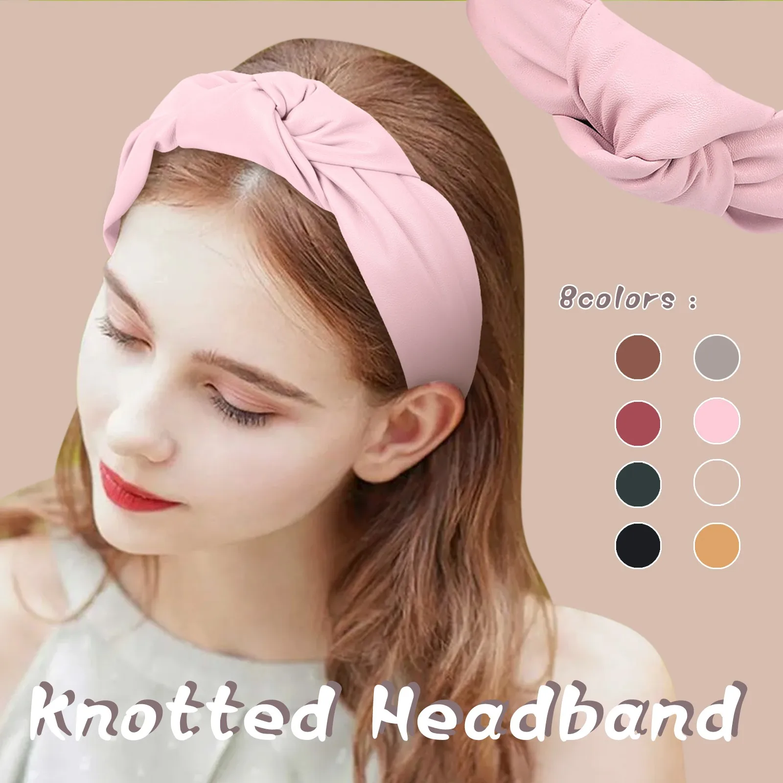 

Women Girls Elegant Solid Colors Cross Knot Wide Hairbands Sweet Knotted Headband Elegant Women Fabric Hair Band Accessories